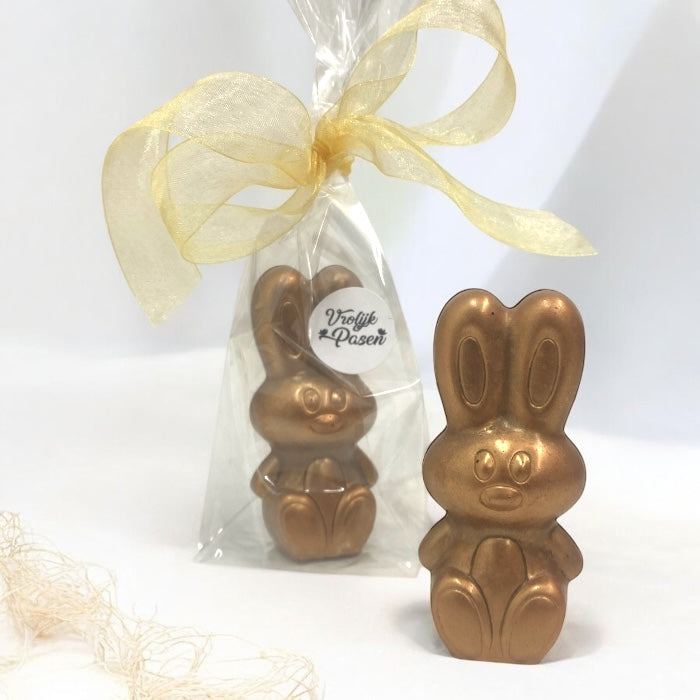 Gouden Paashaasje Melkchocolade met hazelnootjes - Marshmallowstore.nl